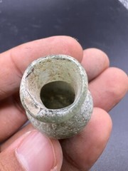 Genuine Ancient Roman Glass Bottle with Iridescent Patina Ca. 1st-2nd Century AD