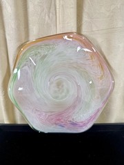 Vintage Murano Hand Blown Art Glass Centerpiece Bowl