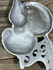 AS-IS Vtg HODA Wall Hanging Lamp Bellows Cast Aluminum Green Decor Hoda Lot 2