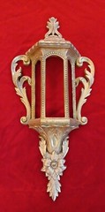 Vintage Set 2 Hollywood Regency Ornate Gold Wall Pocket Victorian Street Lantern