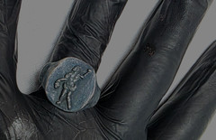 300 BC Ancient Roman Silver Ring Bacchus god of wine, winemaking, fertility