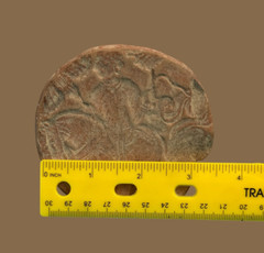 Rare Medieval Intaglio Terracotta Stamp – Human & Animal Motifs