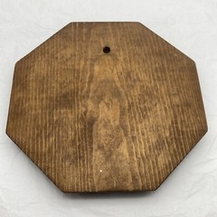 Vtg Wall Plaque Tile Trivet Butterfly Blue Brown Flowering Branch Wood Octagon