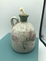 Original Parsley Pottery Magnolia￼ Kerosene Oil Lamp Fun