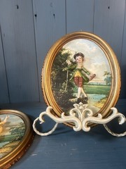 Vintage Empire 2pc 3D Wall Decor – Victorian Boy & Girl – Made in Italy – RARE