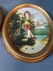 Vintage Empire 2pc 3D Wall Decor – Victorian Boy & Girl – Made in Italy – RARE
