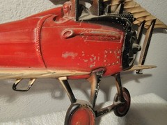 Sexton Airplanes Cast Metal Wall Set o 5 Original Paint 2 Sizes USA Made VIntage