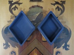 Wedgwood Portland Blue Jasper Ware Card Suit Diamonds Cupid Asleep Trinket Box