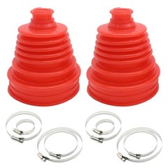 Silicone CV Joint Boot Kit Height Constant Velocity Red Set 2PC 5″ 125-130 mm