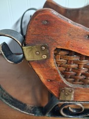 VINTAGE RUSTIC SLEIGH METAL TWIGS WOOD,DECORATIVE ITEM,HEAVY,STUDY
