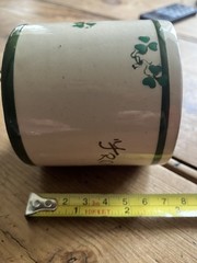 Vintage carrig ware shamrock design Dublin tourist mug cup Ireland Irish (6os3)