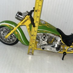 Motorcycle Chopper Bike Lime Green Yellow Plastic/216e