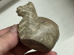 AMAZING PRE-COLUMBIAN CANOPA LLAMA EFFIGY VOTIVE CONTAINER FROM PERU MOTLEY COA