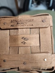 LOT OF 5 ASSORTED LONGABERGER BASKETS VARIOUS SHAPES SIZES 1980s CHEAP L$$K