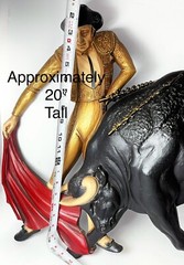 VNTG 1968 Syroco Dart 7126 Matador Bullfighter & Bull Plastic Wall Plaque 32×20”