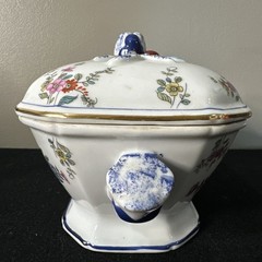 VTG 1970’s BOHO CHIC COVERED TOBACCO LEAF DISH~BY SEYMOUR MANN FINE CHINA~RARE