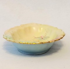 Antique Limoges Haviland HandPainted Sea Shell Motif Gold Gilt Dish Bowl Signed