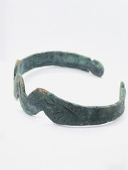 Ancient Celtic Bracelet Copper Open Cuff Torque Patina Circa 100-300 AD