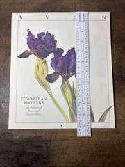 Vintage Avon Edwardian Flowers 1990 Calendar Botanical Lithograph PI-81147-9