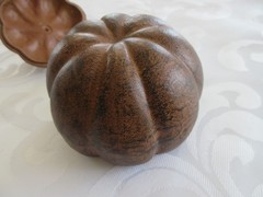Rustic Cast Iron Pumpkin Removable lid 4.5” Very Heavy, EXCELLENT
