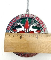 RARE ROCK AND ROLL HALL OF FAME “Stained Glass Style” Metal Christmas Ornament!