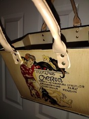 Art Deco Style Painted French Shopping Bag