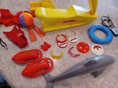 Barbie Baywatch 1968 with jet ski and more