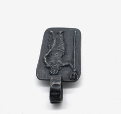 Ancient Roman Greek Silver Pendant Poseidon Neptune God of the Sea Trident