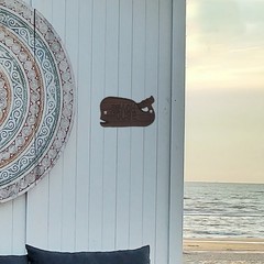 Coastal Beach House Whale Door Sign Cast Iron Nautical Ocean Wall Art Home Decor