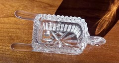 Vintage Princess House Lead Crystal Wheelbarrow Trinket Candy Dish Germany 5”