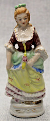 6 Vintage Occupied Japan Figurines Woman Hand Painted Victorian/Edwardian