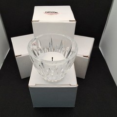 Lot Of 4 – 24% Full Lead Crystal Votive Candle Holders USED