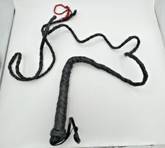 Vintage Leather Braided Whip – Classic Equestrian or Decorative Item