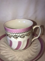 2 Antique Hand Painted Porcelain cups and saucers Germany
