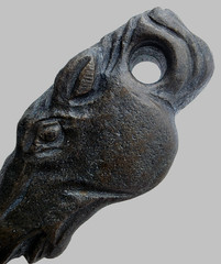 300 BC Ancient Carved Engraved Gemstone Pendant Medallion Amulet Horse Head
