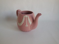 Wedgwood Pink Jasperware 3.75″ Garland Teapot – NO LID