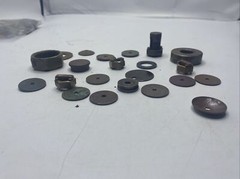 Metal Detector Finds Lot Brass? Copper? Washer Nuts Parts Pieces MK