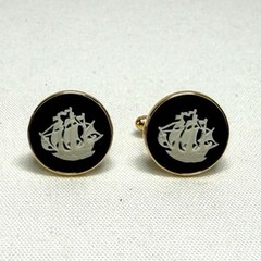Wedgwood Gold Plated Cufflinks Made in England Excellent Condition