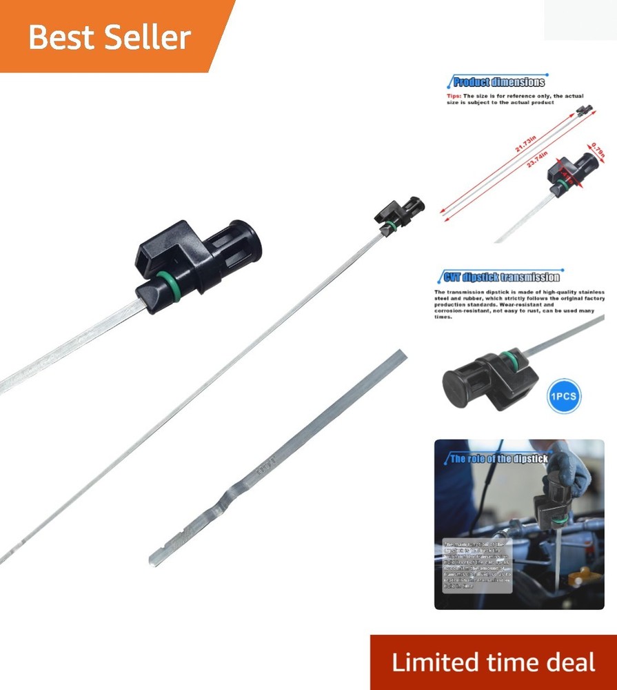 Stainless Steel Transmission Dipstick – 23.74” Oil Level Indicator for Most Cars