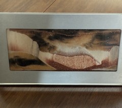 Exotic Sands Moving Sand Art By William Tabar Silver Metal Frame Made In USA