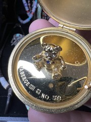 Faberge Petit Baby Egg With Bear Hand Signed by Tatiana Faberge NIB
