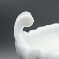 Antique Vintage Porcelain Footed Bowl Trinket Dish White Ornate Victorian