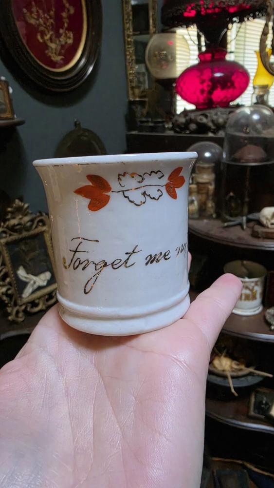 Antique Forget Me Not Sentimental Gift Mug Victorian Edwardian