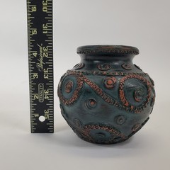 Vintage Greek Souvenir Pottery Set 4 Terracotta Relief Bowls Pitcher Jar Greece