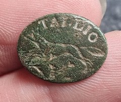 Rare Tallio Cufflink Fox Hunting Georgian Detecting Find Antique 1700s 18thc