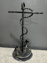Rare & Vintage Free Standing Metal Nautical Decor Or Watch/Bracelet Holder EUC