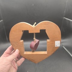 Lot Of 2 Cottagecore Farmhouse Wooden “Home” Handmade Wall Decor Patchwork Heart