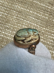 Authentic Ancient Egyptian Antiquities Egyptian Copper scarab Ring Egyptian BC