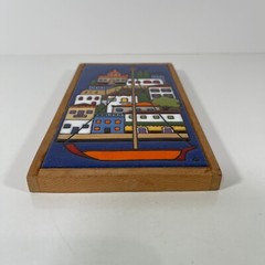 20th Century Greece Art Wall Décor Tile Terracotta Angelo Tsakirakis 8.5 x 4.5