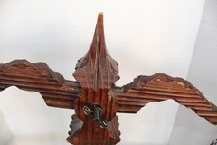 Hand-Carved Wooden Scales of Justice Balance Scale | Rustic Folk Art Decor